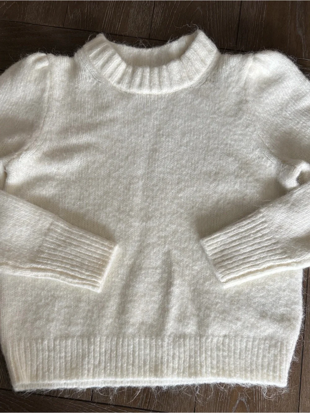 J. Crew Cream Fuzzy Crewneck Sweater - Picture 4 of 12